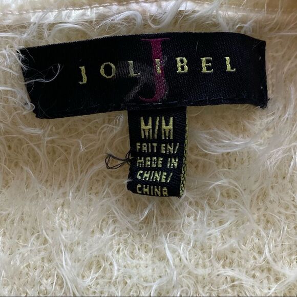 Jolibel Cream Open Front Cardigan Size Medium - Picture 3 of 9